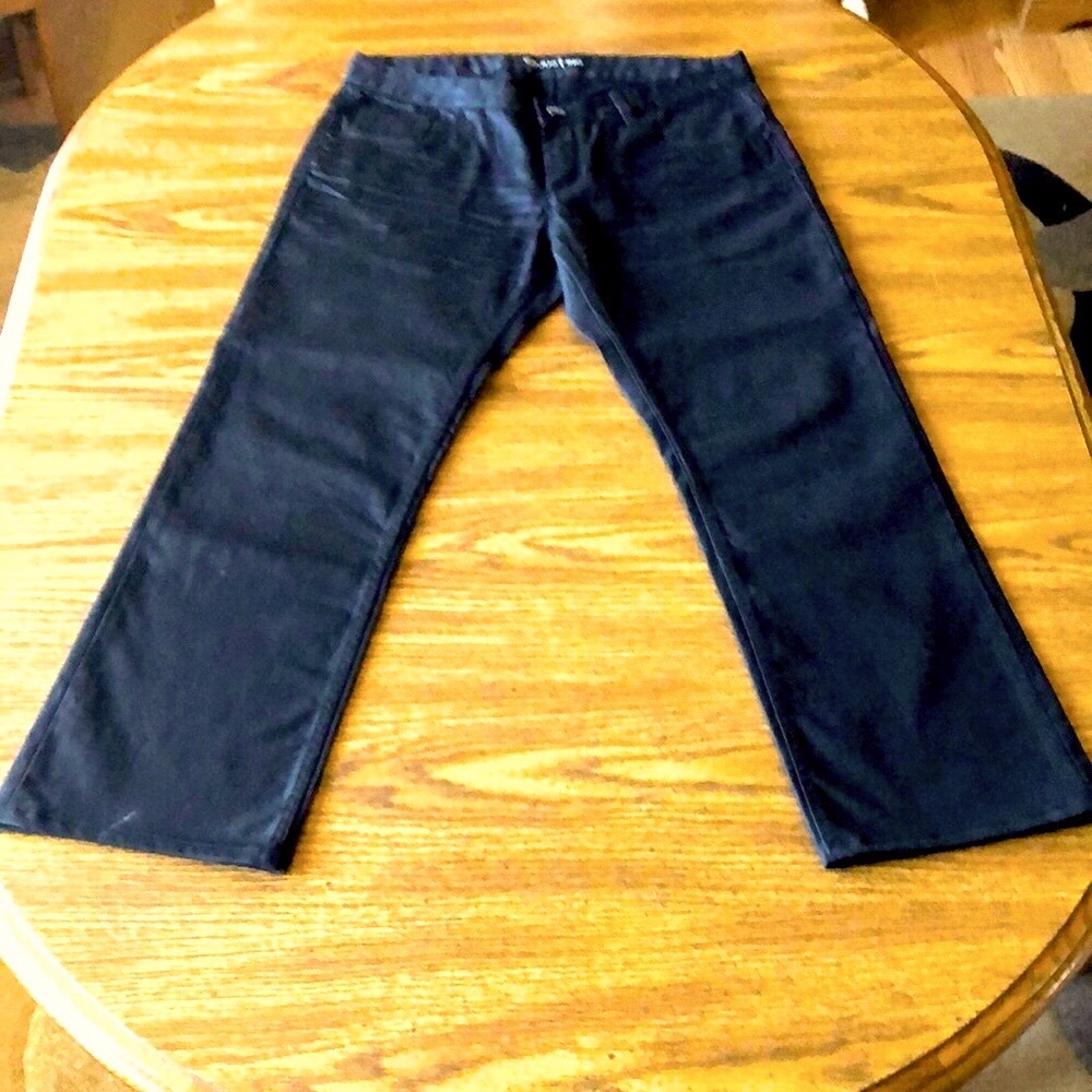 Justing Jeans, Wax-coated, Black, 34 waist
